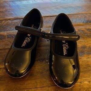 9.5 Toddler Black Sparkle Tap Shoes